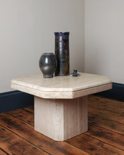 Load image into Gallery viewer, 1980's Travertine Side Table / Small Coffee Table