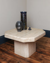 Load image into Gallery viewer, 1980's Travertine Side Table / Small Coffee Table