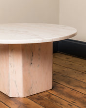 Load image into Gallery viewer, Blush Pink Round Marble Coffee Table