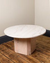 Load image into Gallery viewer, Blush Pink Round Marble Coffee Table