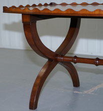 Load image into Gallery viewer, 1930's Oyster Veneer Cross band Coffee table with scalloped edge