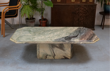 Load image into Gallery viewer, 1970's Green Marble Coffee Table