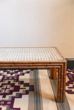 Load image into Gallery viewer, Vintage Faux Bamboo and Oversized Cane Coffee Table