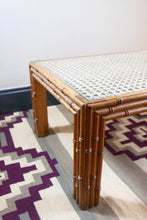 Load image into Gallery viewer, Vintage Faux Bamboo and Oversized Cane Coffee Table
