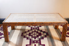 Load image into Gallery viewer, Vintage Faux Bamboo and Oversized Cane Coffee Table