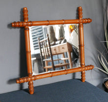 Load image into Gallery viewer, French Antique Chinoiserie Style Faux Bamboo Mirror - Circa 1910