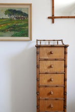 Load image into Gallery viewer, 1980s Faux Bamboo Harrods Tallboy / Drawers