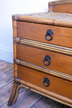Load image into Gallery viewer, A Pair Of Bamboo & Rattan Bedside Tables