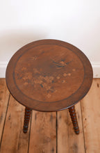 Load image into Gallery viewer, 19th Century Sorrento-Ware Side Table With Bobbin Turned Legs