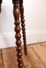 Load image into Gallery viewer, 19th Century Sorrento-Ware Side Table With Bobbin Turned Legs