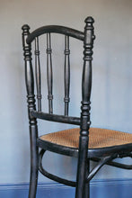 Load image into Gallery viewer, 19th Century Ebonised Bent Wood And Cane Chairs