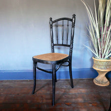 Load image into Gallery viewer, 19th Century Ebonised Bent Wood And Cane Chairs