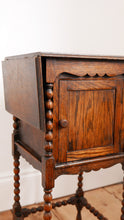 Load image into Gallery viewer, Edwardian Bobbin Turned Side Table With Scalloped Edge