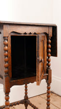 Load image into Gallery viewer, Edwardian Bobbin Turned Side Table With Scalloped Edge