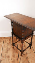 Load image into Gallery viewer, Edwardian Bobbin Turned Side Table With Scalloped Edge