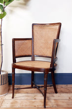 Load image into Gallery viewer, Regency Style Mahogany Cane Chair With Faux Bamboo Legs
