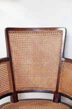 Load image into Gallery viewer, Regency Style Mahogany Cane Chair With Faux Bamboo Legs