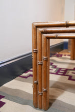 Load image into Gallery viewer, Vintage Faux Bamboo and Oversized Cane Coffee Table