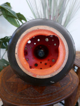Load image into Gallery viewer, Mid Century Fat Lava Ceramic Floor Vase / lamp / Light