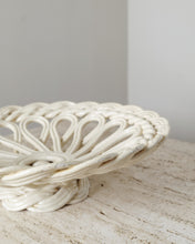 Load image into Gallery viewer, White Vallauris Woven Pedistal Bowl