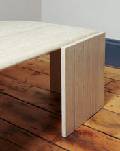 Load image into Gallery viewer, French Roche Bobois Travertine Coffee Table 1970's