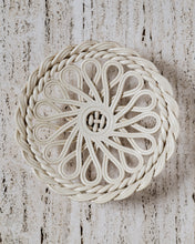 Load image into Gallery viewer, White Vallauris Woven Pedistal Bowl
