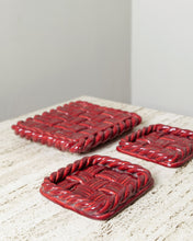 Load image into Gallery viewer, Vallauris Red Trivet and Coaster Set