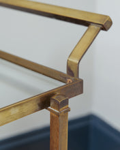 Load image into Gallery viewer, Antique French Brass Bar Cart / Drinks Trolly