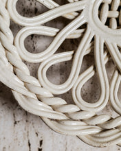 Load image into Gallery viewer, White Vallauris Woven Pedistal Bowl