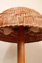 Load image into Gallery viewer, Mid Century French Woven Bamboo Mushroom Lamp