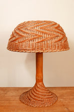 Load image into Gallery viewer, Mid Century French Woven Bamboo Mushroom Lamp