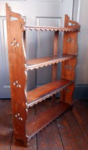 Load image into Gallery viewer, Antique Arts And Crafts Oak Scalloped Edge Shelves