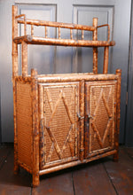 Load image into Gallery viewer, Victorian Tiger Bamboo Chinoiserie Style Wall Cabinet