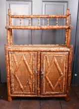 Load image into Gallery viewer, Victorian Tiger Bamboo Chinoiserie Style Wall Cabinet