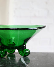 Load image into Gallery viewer, Spiral Footed Hand Blown Glass Bowl

