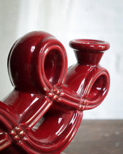 Load image into Gallery viewer, Single Red Vallauris Ceramic Candle Holder
