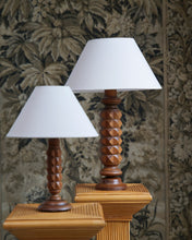 Load image into Gallery viewer, LARGE CARVED FRENCH TABLE LAMP IN THE MANOR OF CHARLES DUDOUYT
