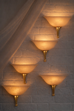 Load image into Gallery viewer, Up-lit Alabaster Sconces
