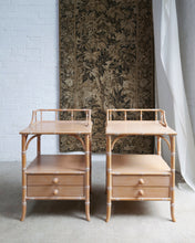 Load image into Gallery viewer, Faux Bamboo Harrods Bedsides Tables
