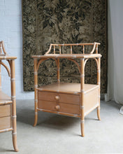 Load image into Gallery viewer, Faux Bamboo Harrods Bedsides Tables
