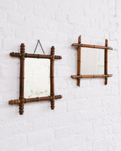 Load image into Gallery viewer, French Faux Bamboo Small Mirror
