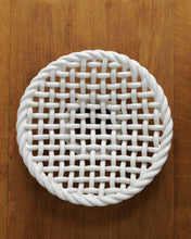 Load image into Gallery viewer, Ceramic French White Glazed Woven Dish
