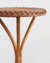 Load image into Gallery viewer, French Bamboo and Rattan Side Table
