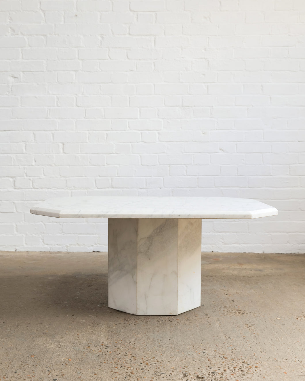 Angular White Marble Coffee Table