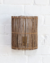 Load image into Gallery viewer, Set Of Four Rattan Wall Sconces
