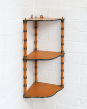 Load image into Gallery viewer, FRENCH FAUX BAMBOO CORNER SHELF
