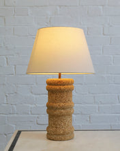 Load image into Gallery viewer, Brutalist French Tuff Stone Lamp
