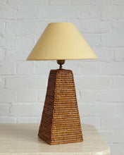 Load image into Gallery viewer, Rattan Pyramid Table Lamp

