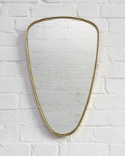 Load image into Gallery viewer, Brass Framed Mirror In the style of Gio Ponti
