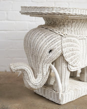 Load image into Gallery viewer, French Wicker Elephant Side Table

